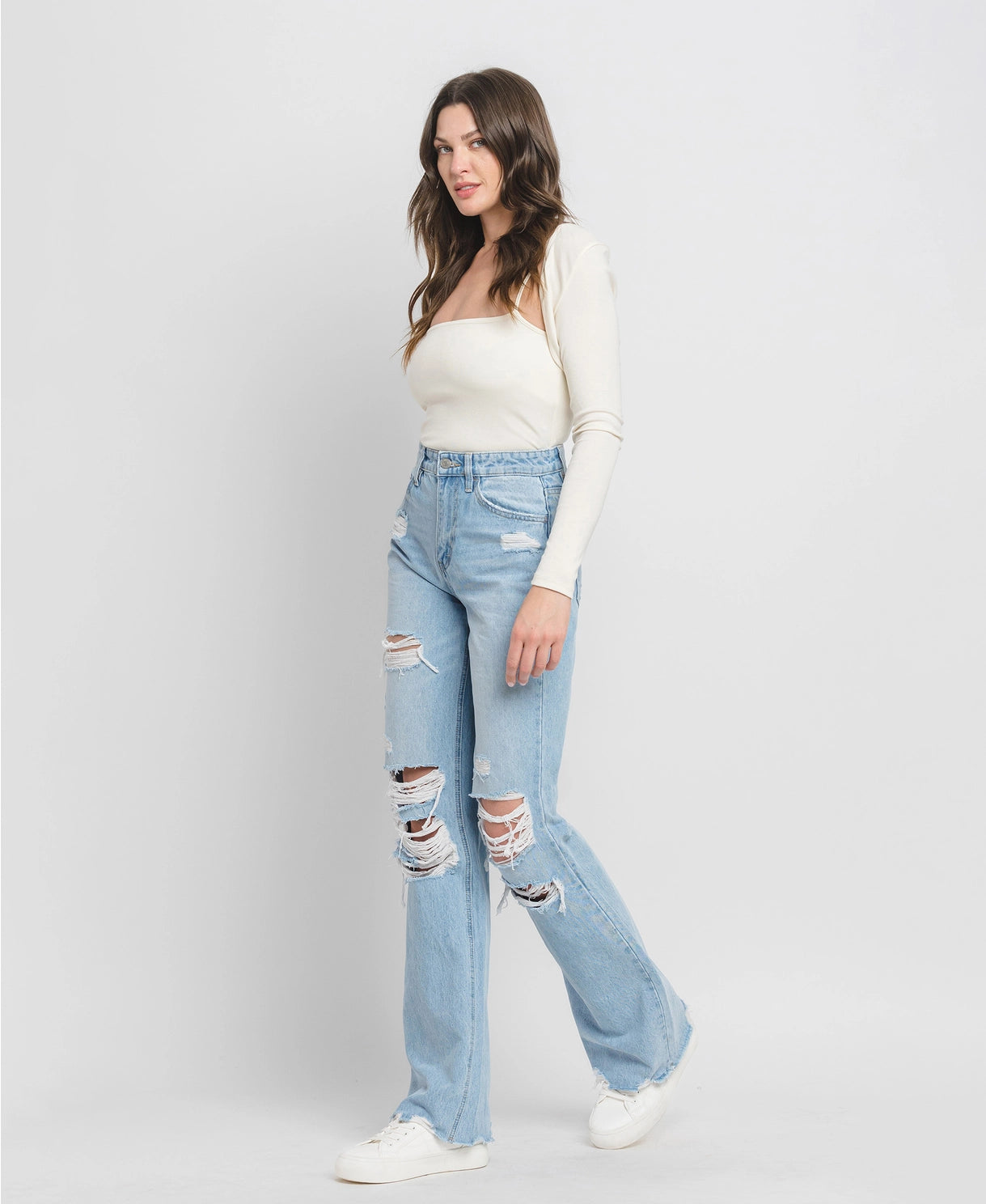 Christina 90's Style Super High Rise Flare Jeans