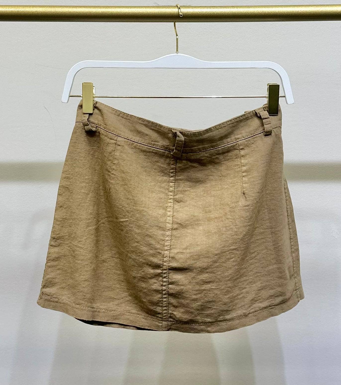 LINEN MINI WRAP SKIRT