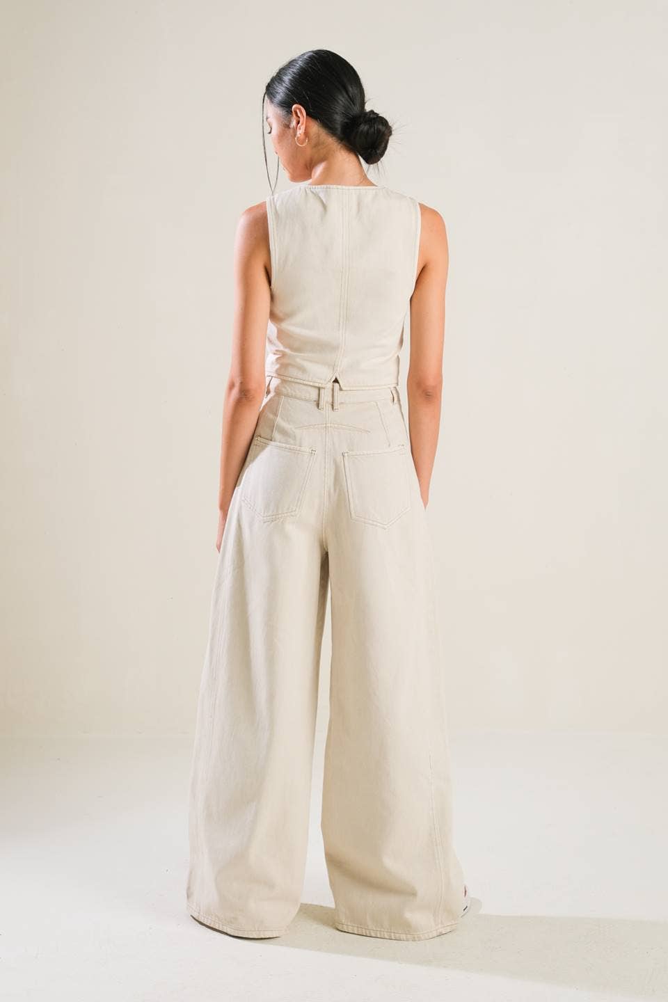 Lola Top Woven Twill Vest