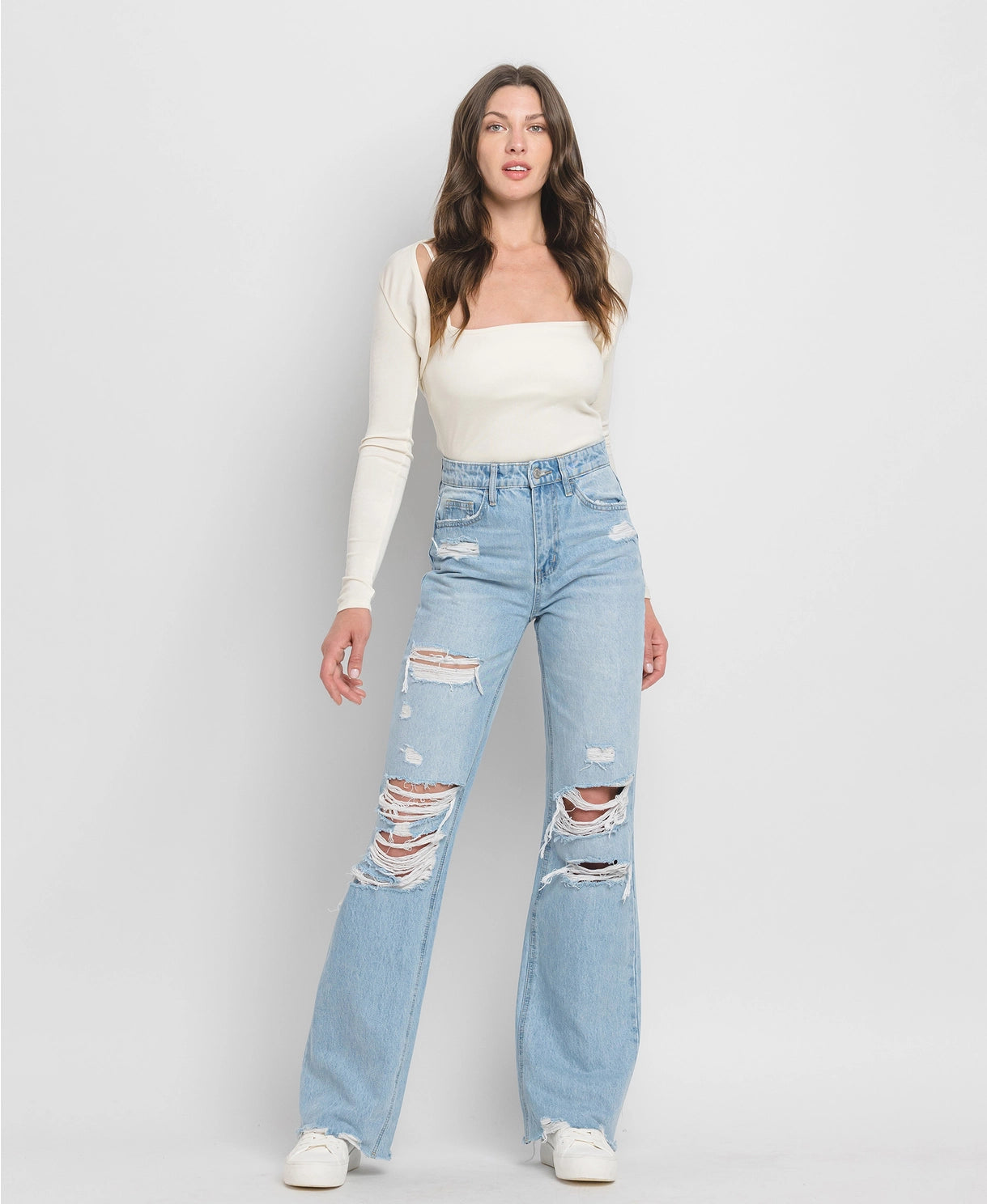 Christina 90's Style Super High Rise Flare Jeans