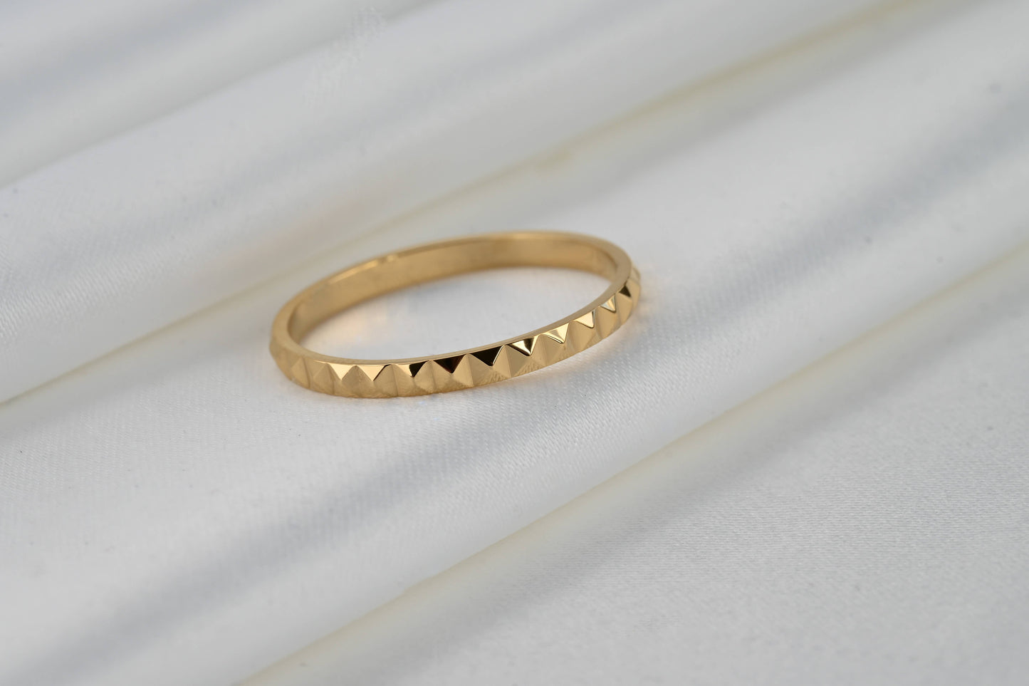 Charli Gold Pyramid Waterproof Ring
