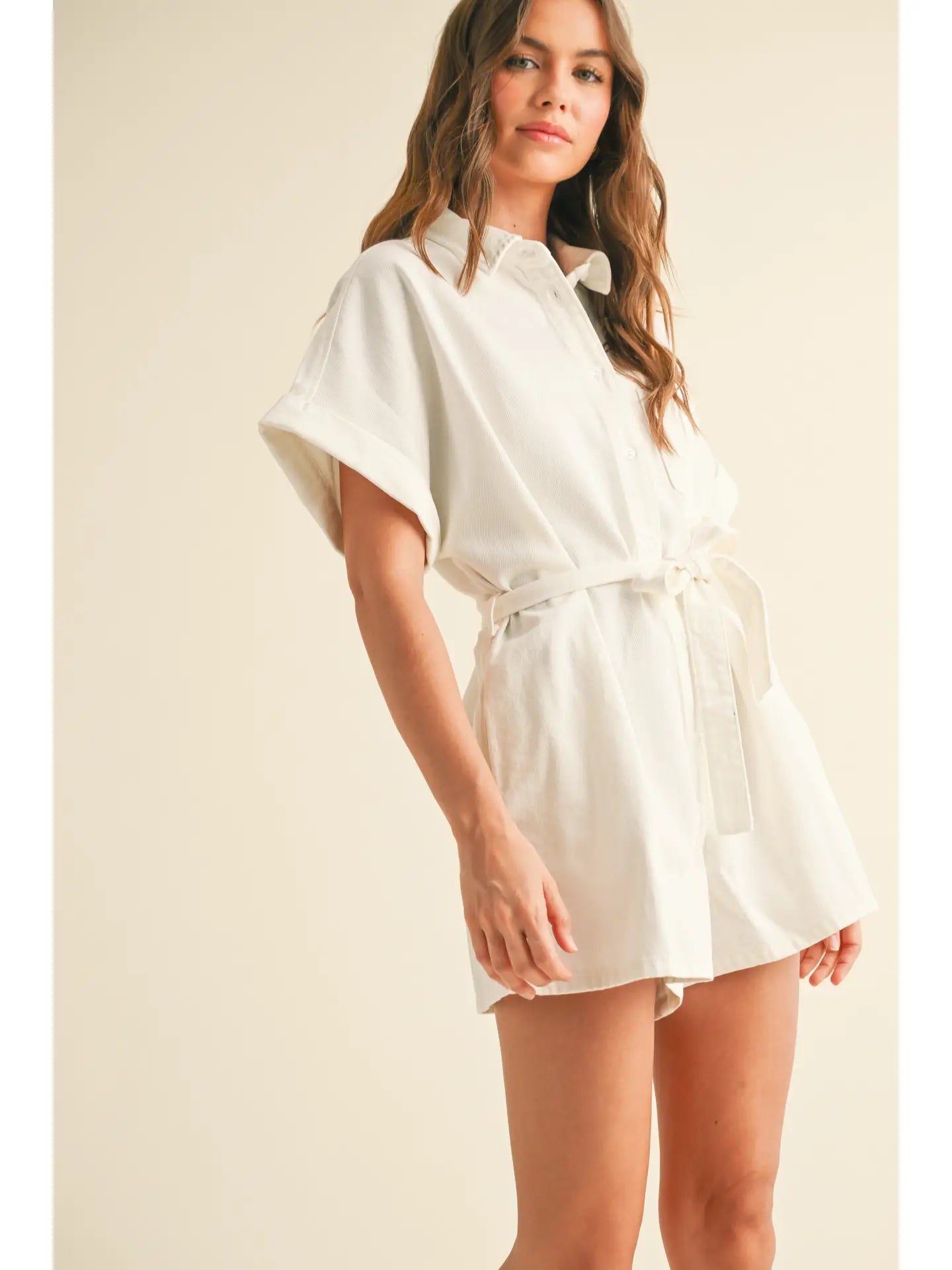 Long Sleeved Shirt Romper