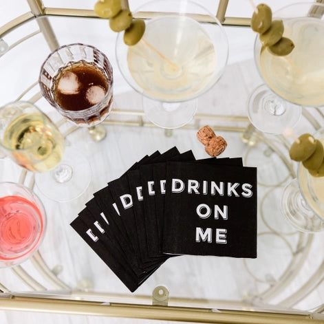 Drinks On Me Cocktail Napkins - 20ct