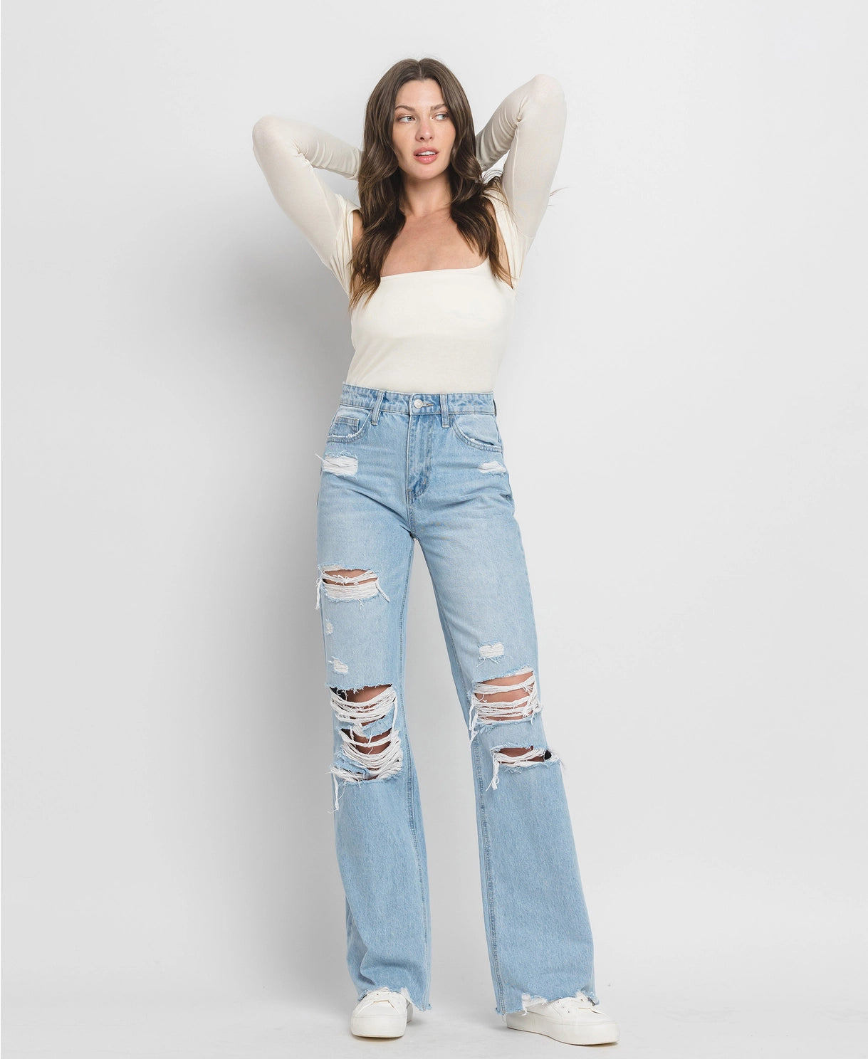 Christina 90's Style Super High Rise Flare Jeans