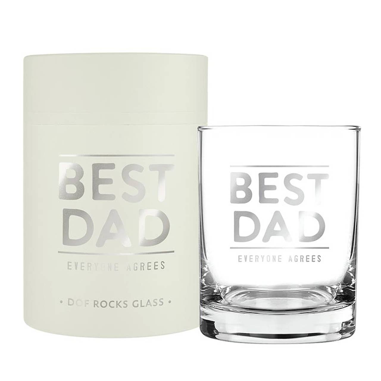 Best Dad Rocks Glass