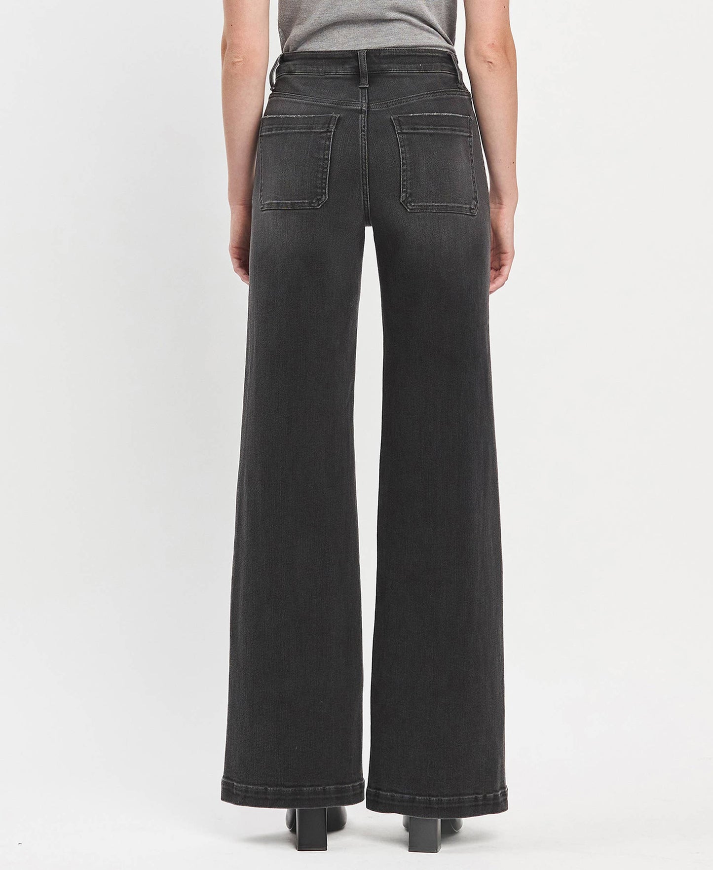 HIGH RISE WIDE TROUSER JEANS