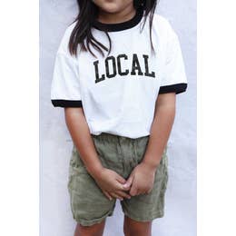 Local Graphic Ringer Unisex Tee for Toddlers