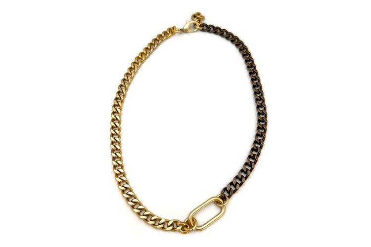 RACE TRACK SMOKY DUO NECKLACE