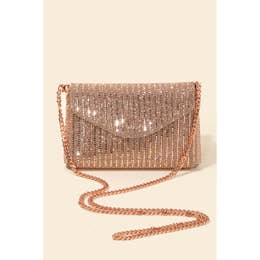 Rachel Faux Leather Encrusted Envelope Patch Bag