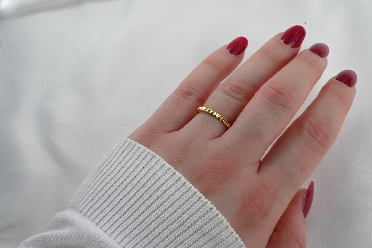 Charli Gold Pyramid Waterproof Ring