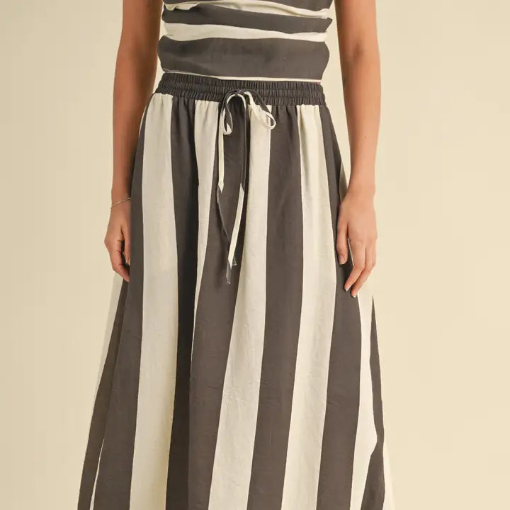 Brown Linen Skirt