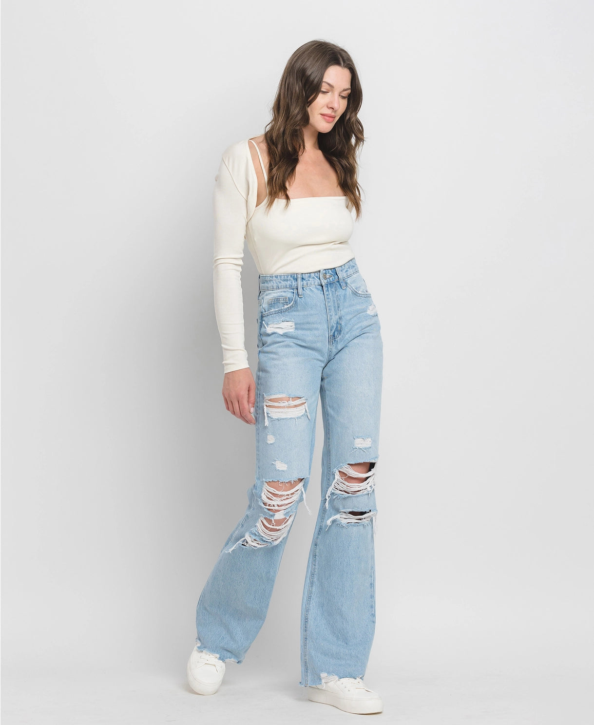 Christina 90's Style Super High Rise Flare Jeans