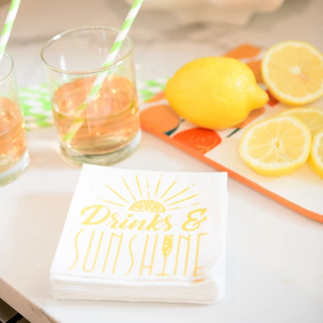 Drinks & Sunshine Cocktail Napkins - 20ct