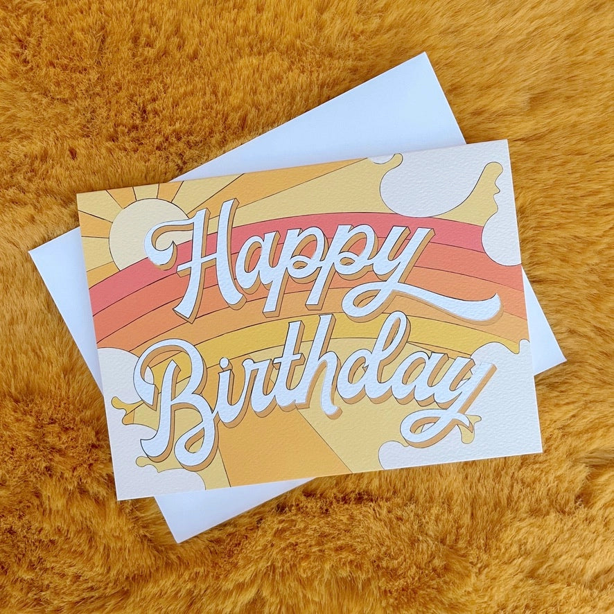 Happy Birthday Yellow Sunshine Greeting Card