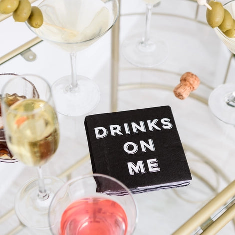 Drinks On Me Cocktail Napkins - 20ct