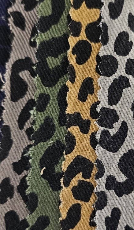 LEOPARD PRINT FRONT SLIT SKIRTS