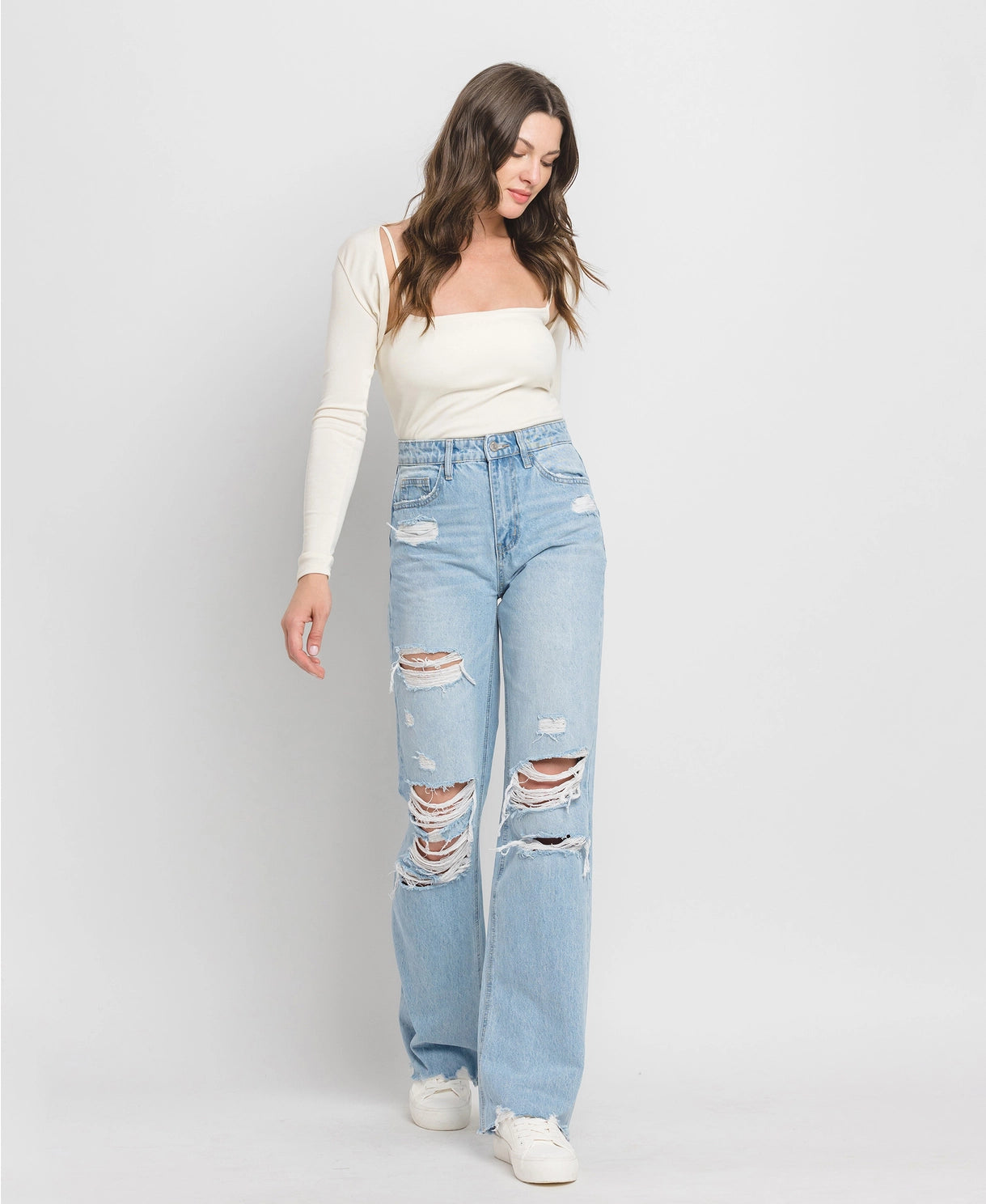 Christina 90's Style Super High Rise Flare Jeans