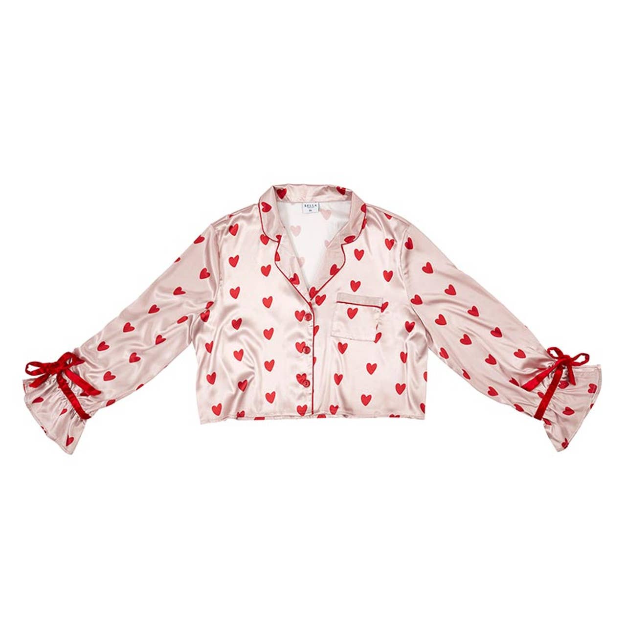 Velvet Two-Piece PJ Set - Hearts