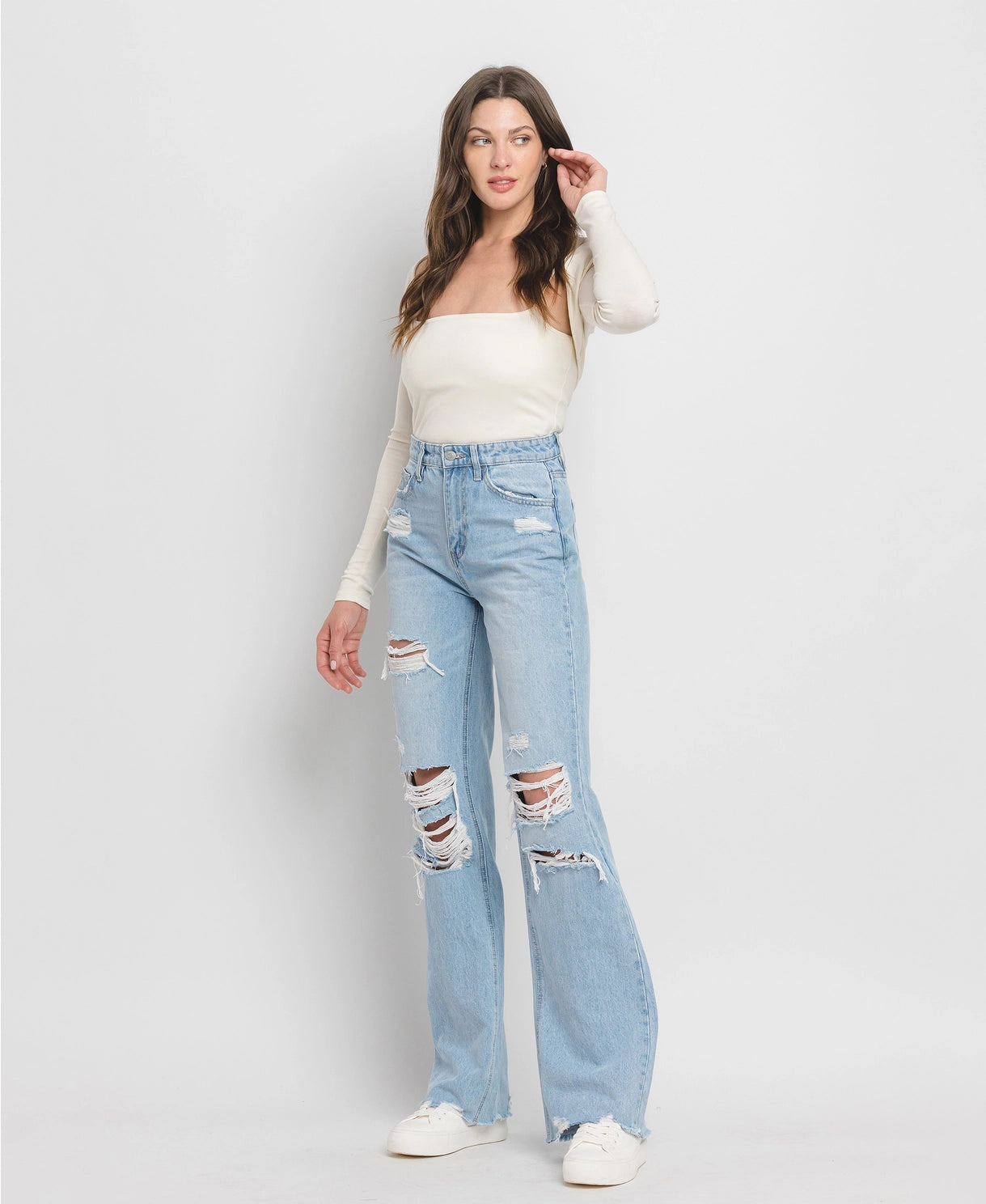 Christina 90's Style Super High Rise Flare Jeans