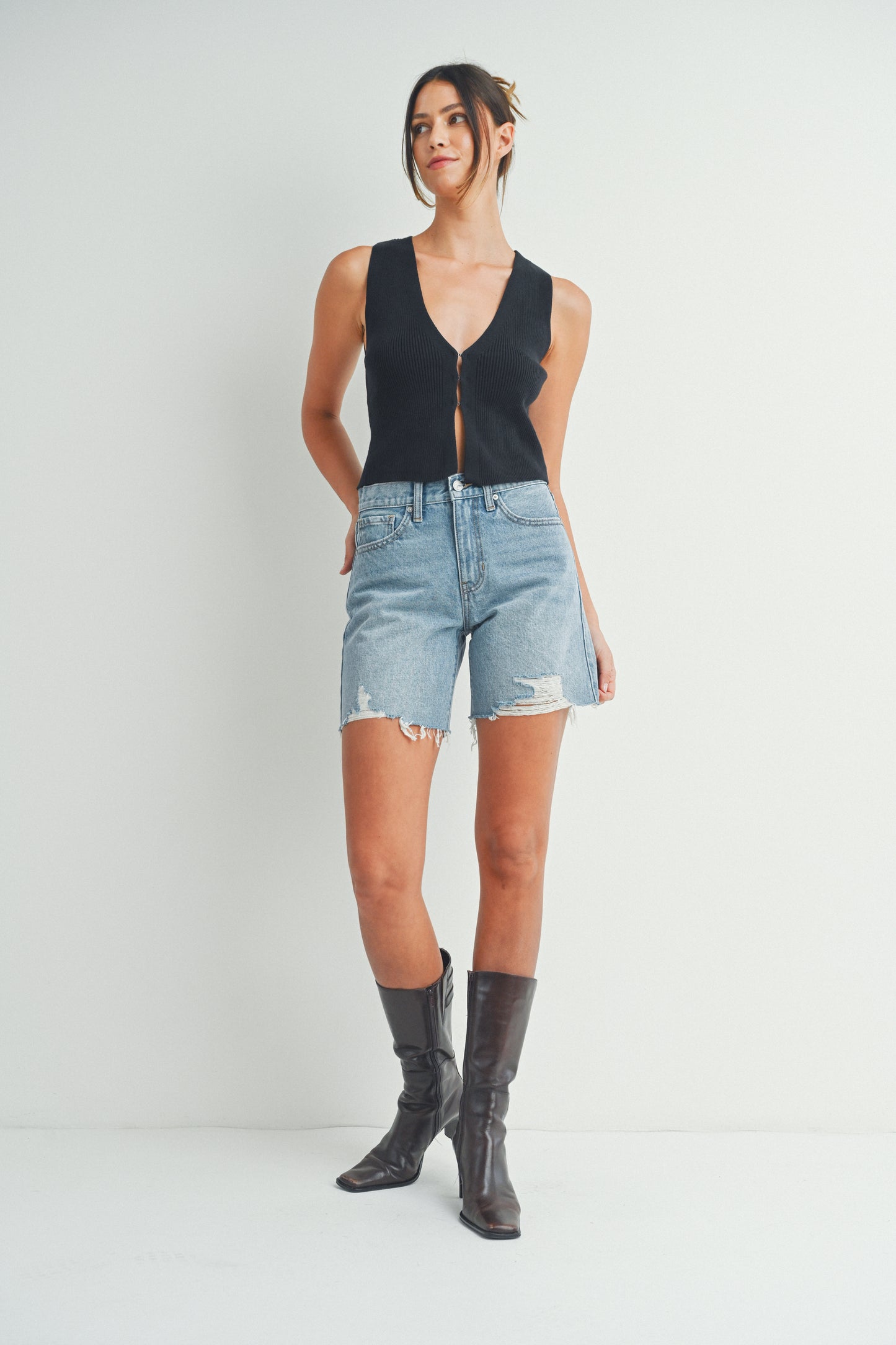 Slightly Distressed Walking Short