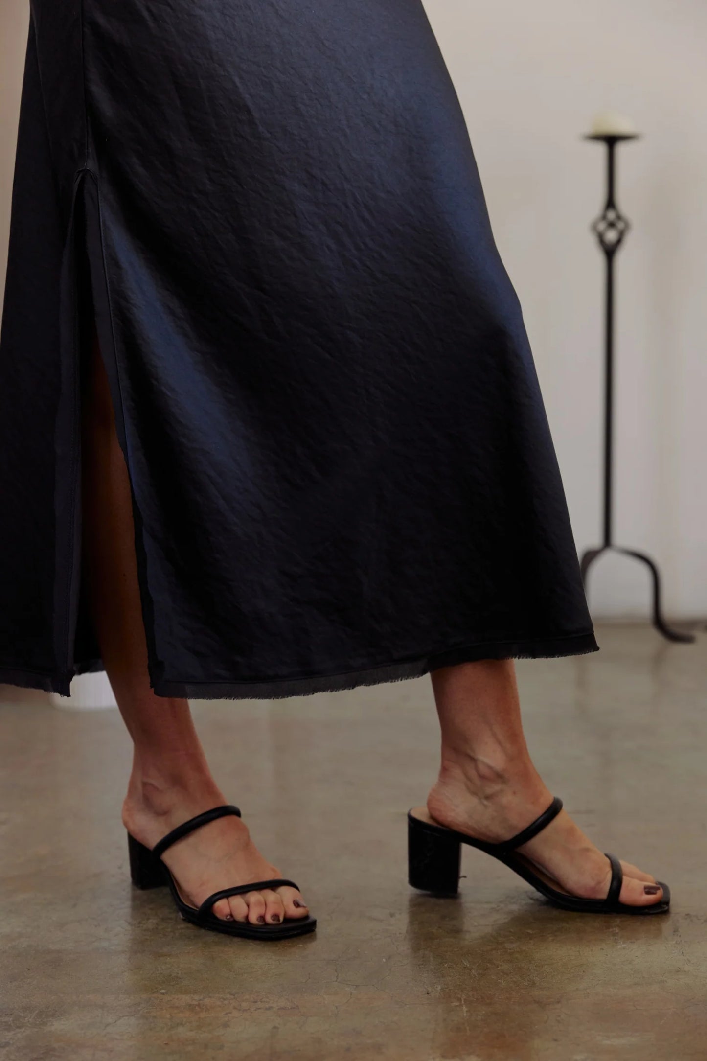 Monica Midi-Length Satin Dress