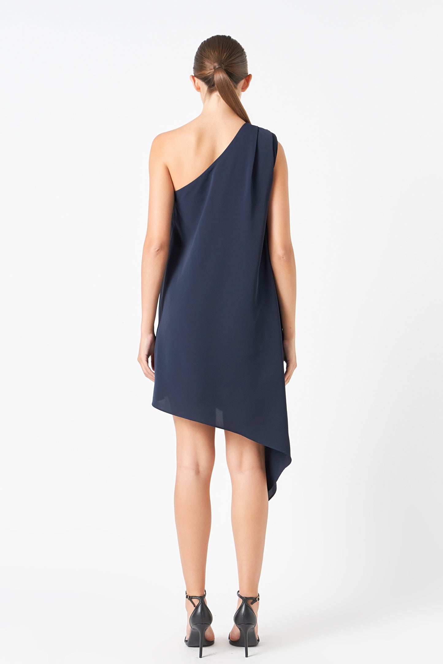 One Shoulder Asymmetrical Mini Dress