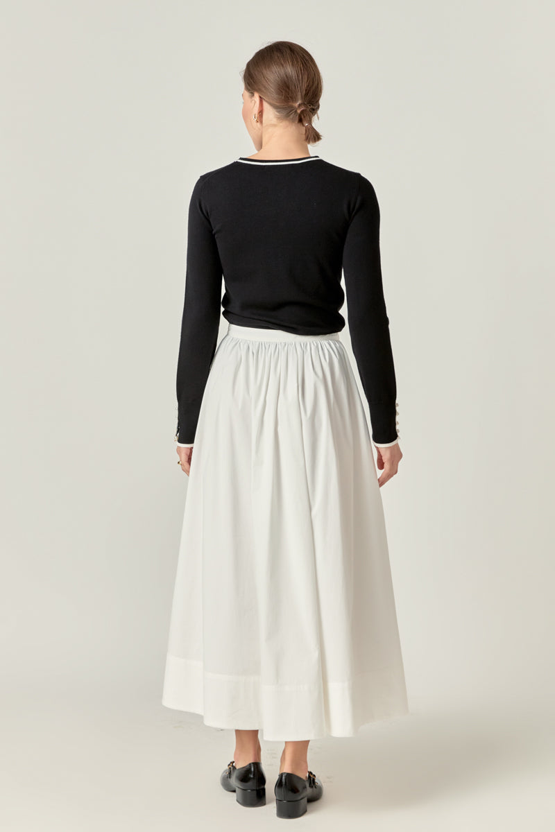 Flared Midi Skirt