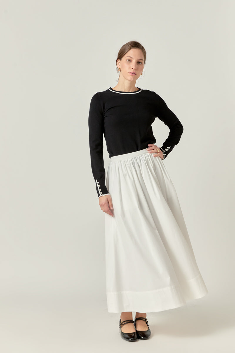 Flared Midi Skirt