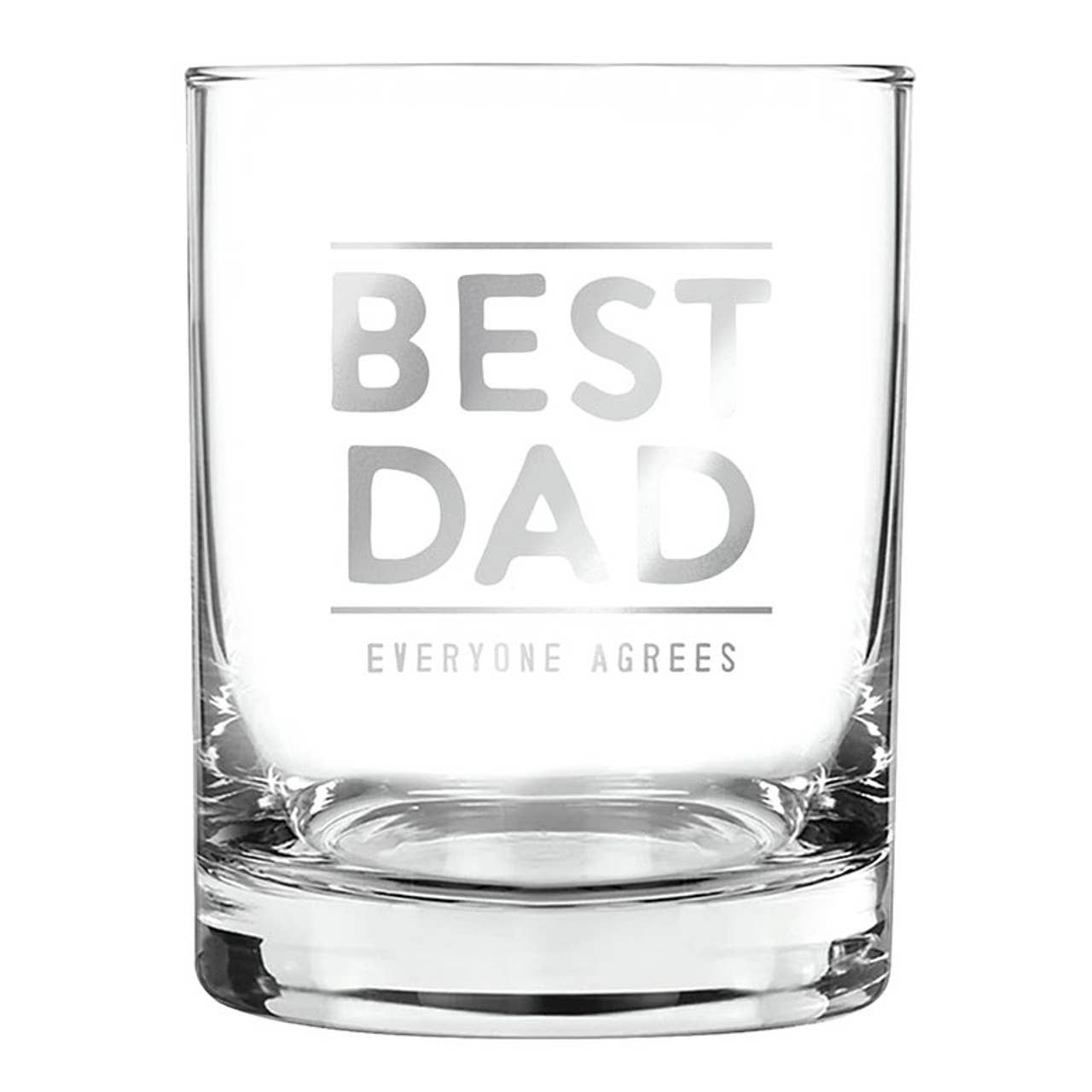 Best Dad Rocks Glass