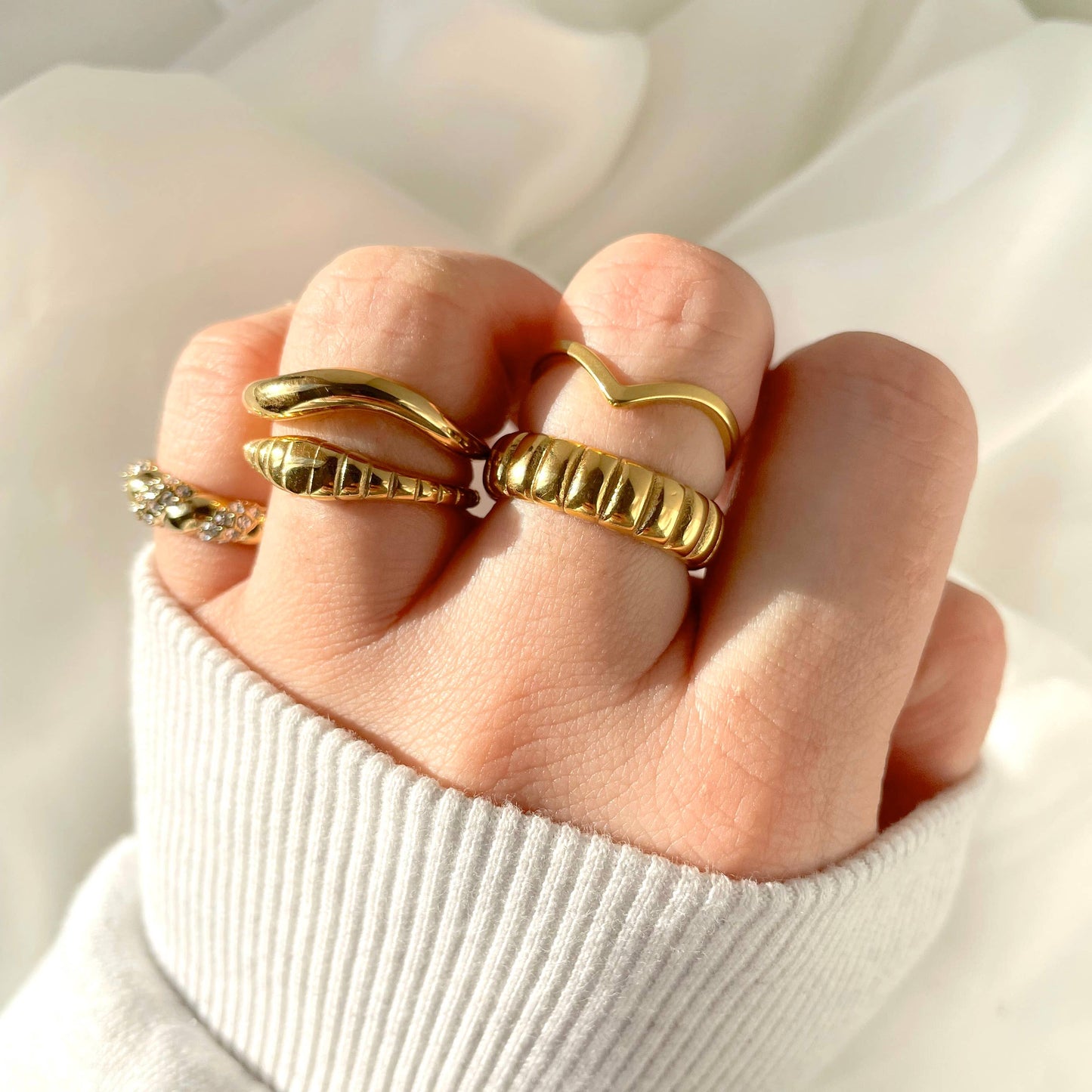 Puffy Ribbed Ring