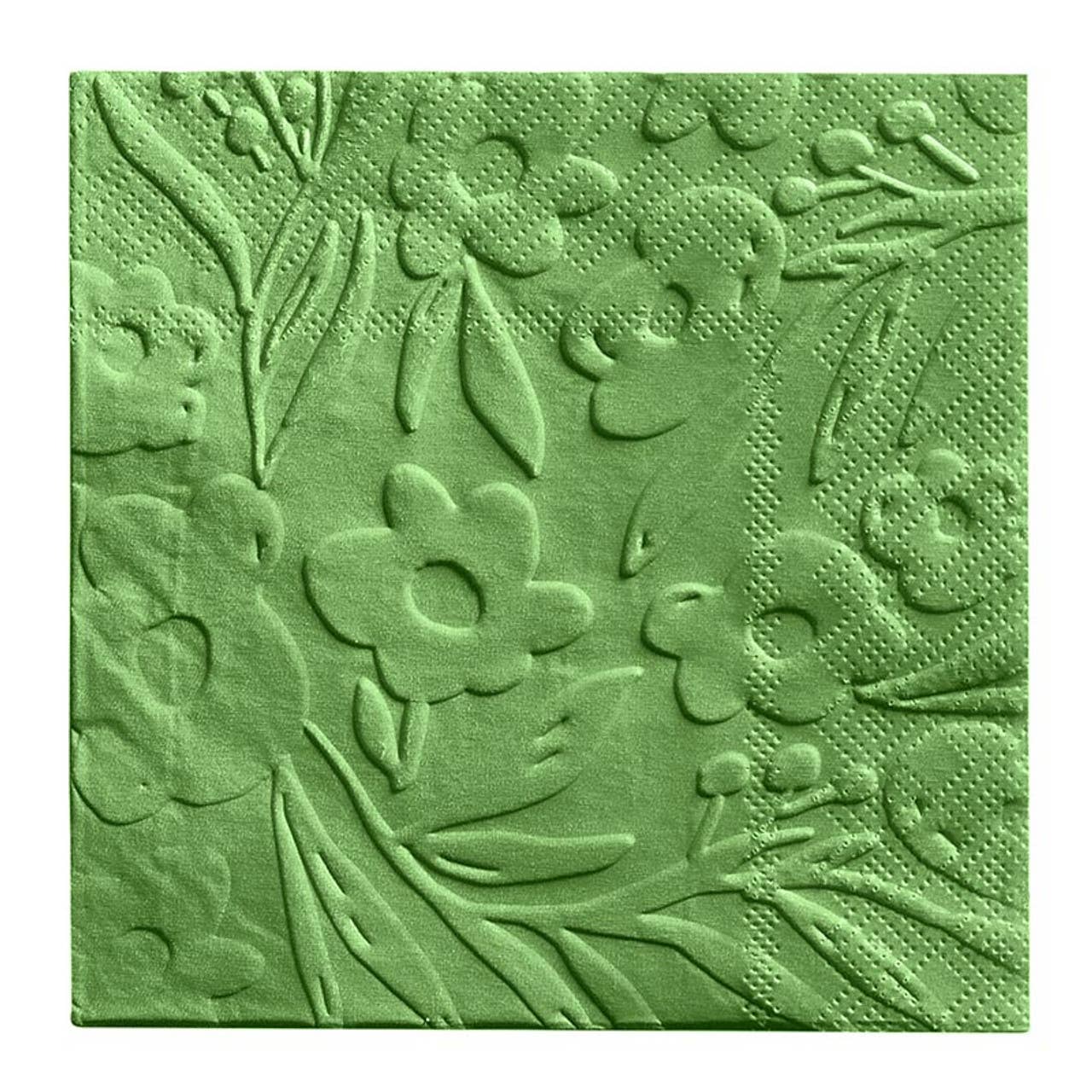 Embossed Cocktail Napkins - Flowers
