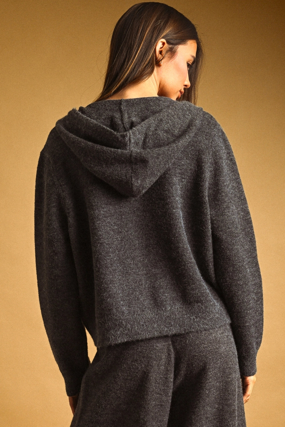 Charcoal Sweater with Hood