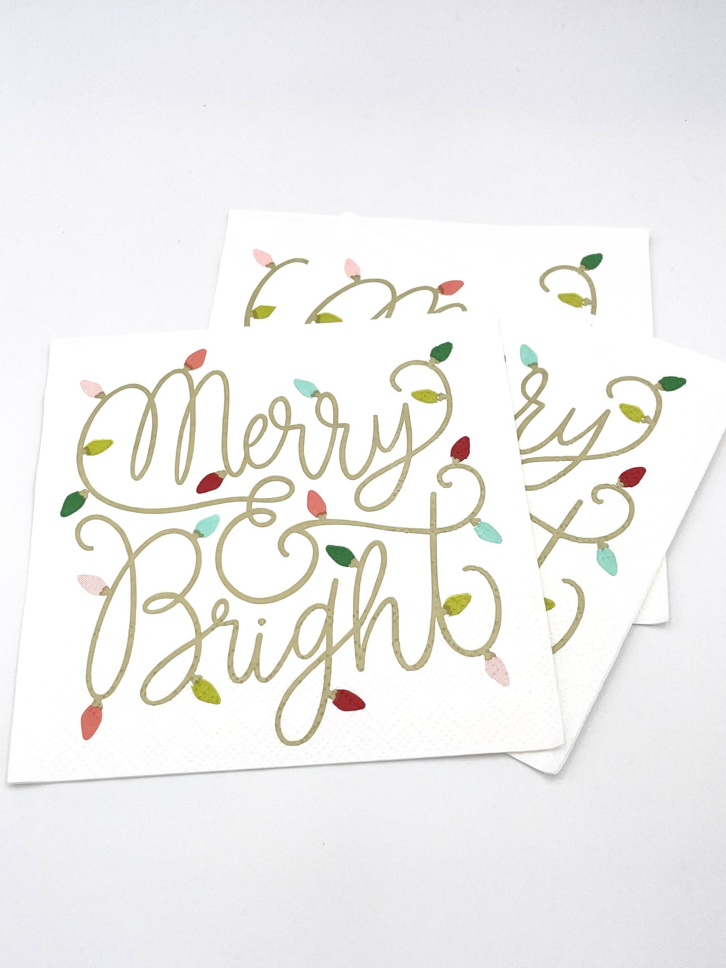 Christmas Cocktail Napkins | Merry and Bright