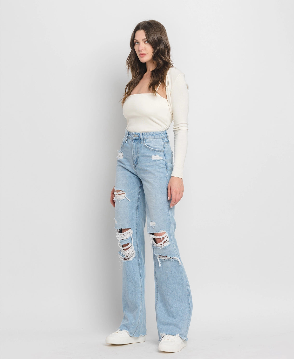 Christina 90's Style Super High Rise Flare Jeans