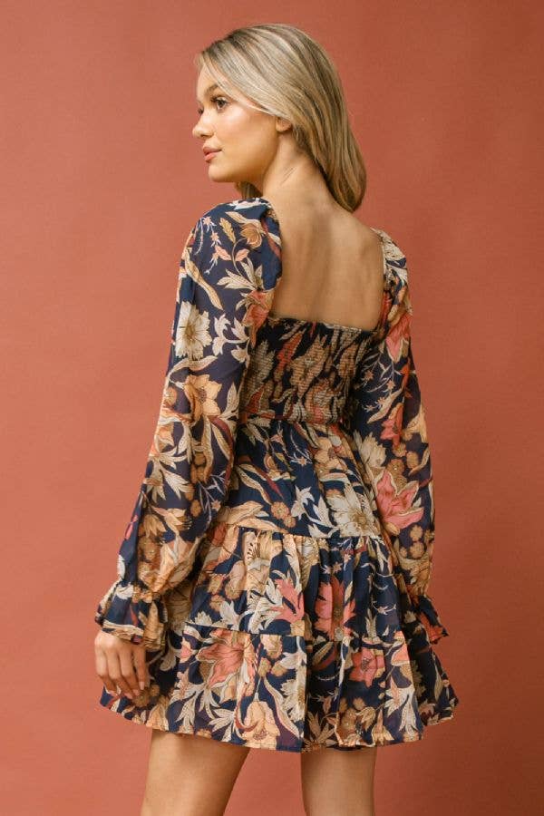 Nadia Floral Printed Mini Dress
