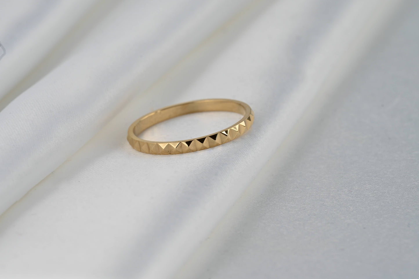 Charli Gold Pyramid Waterproof Ring