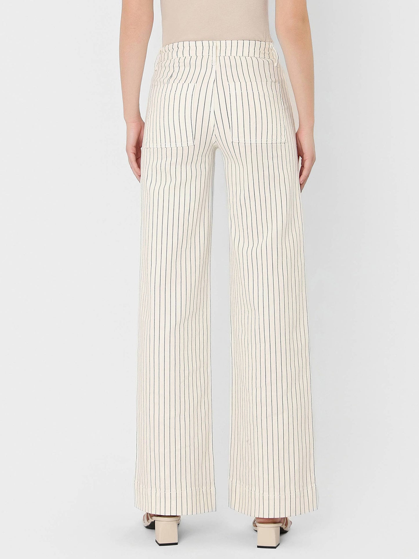 Stripped Wide Leg Jean