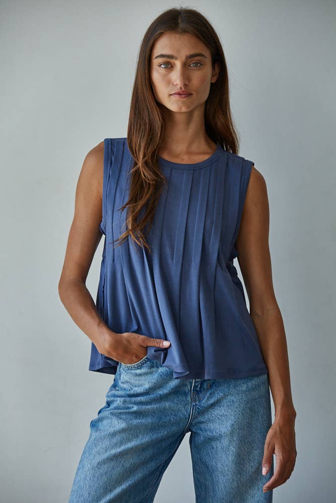 Knit Jersey Round Neck Tank