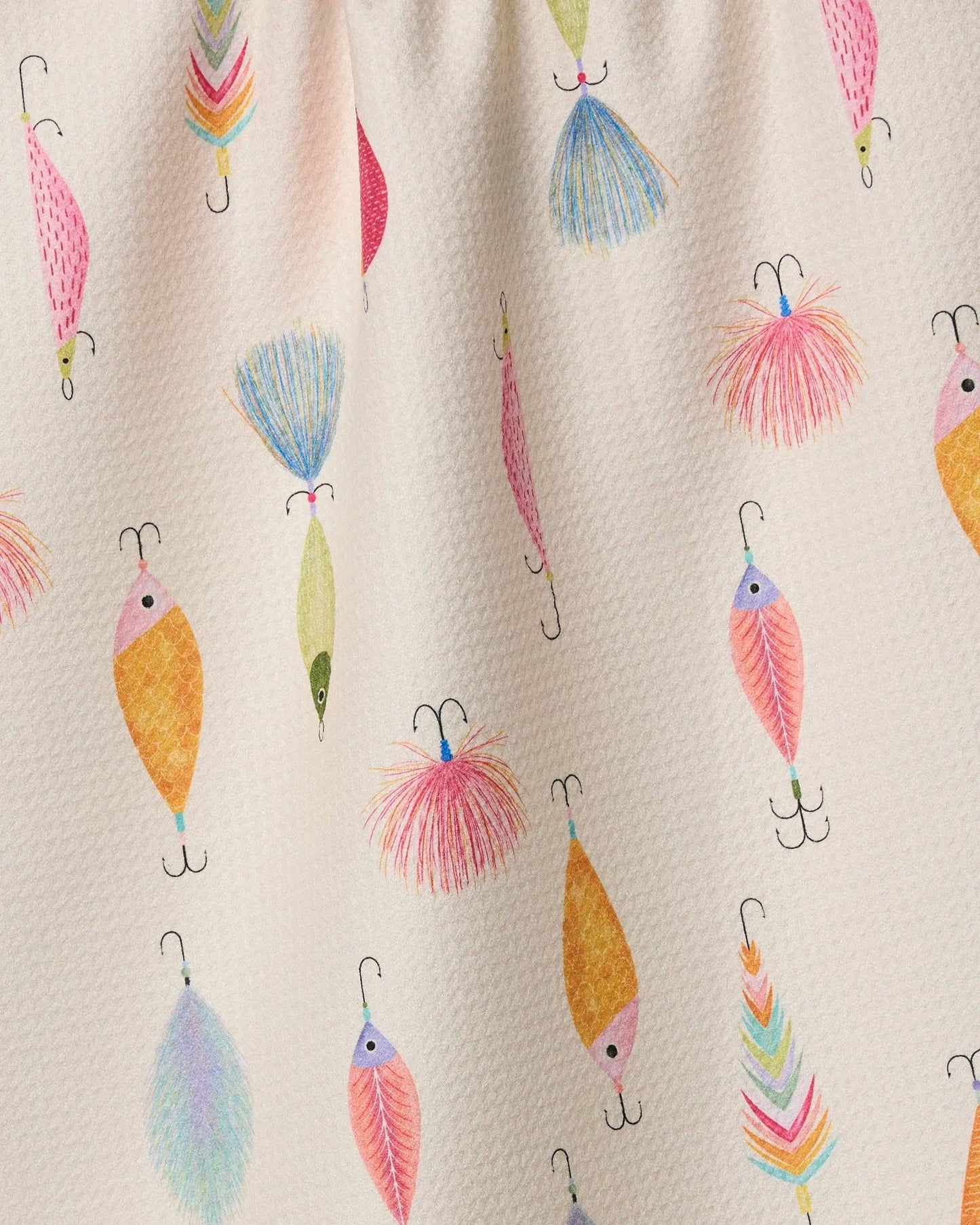 Fishing Lures Tea Towel