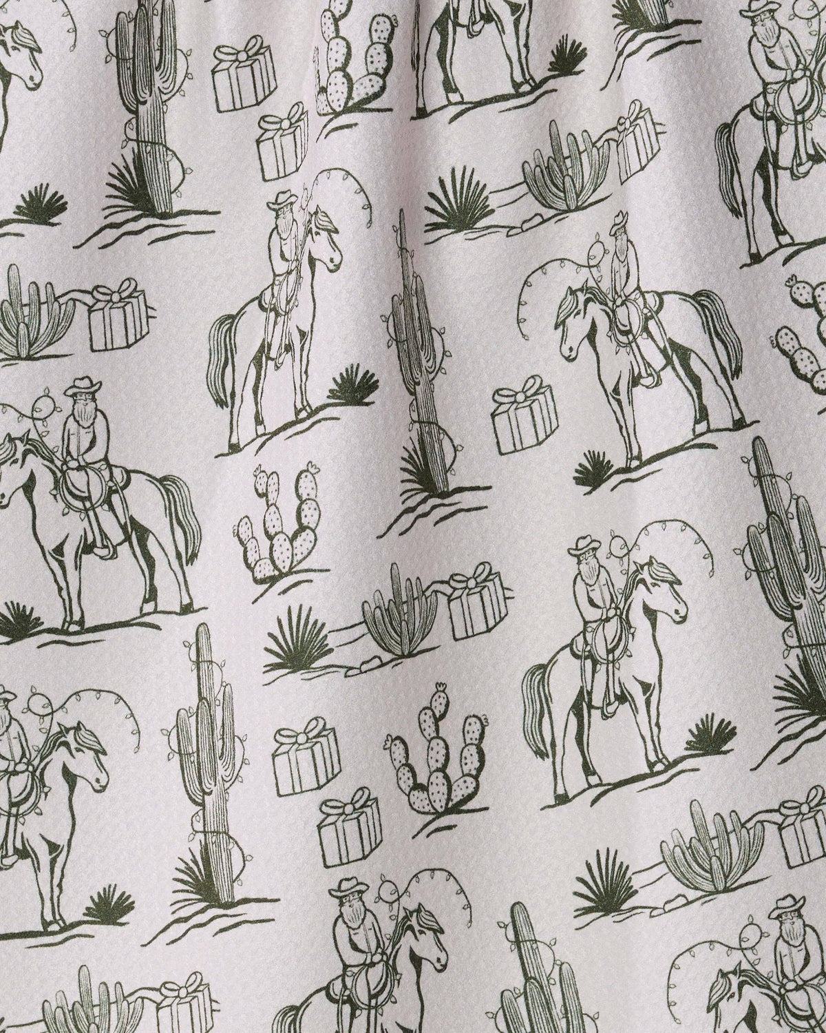 Cowboy Claus Tea Towel