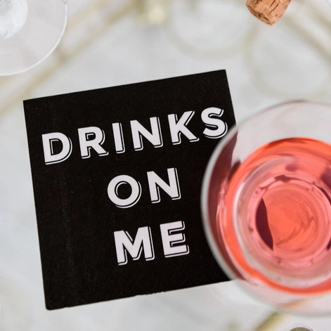 Drinks On Me Cocktail Napkins - 20ct