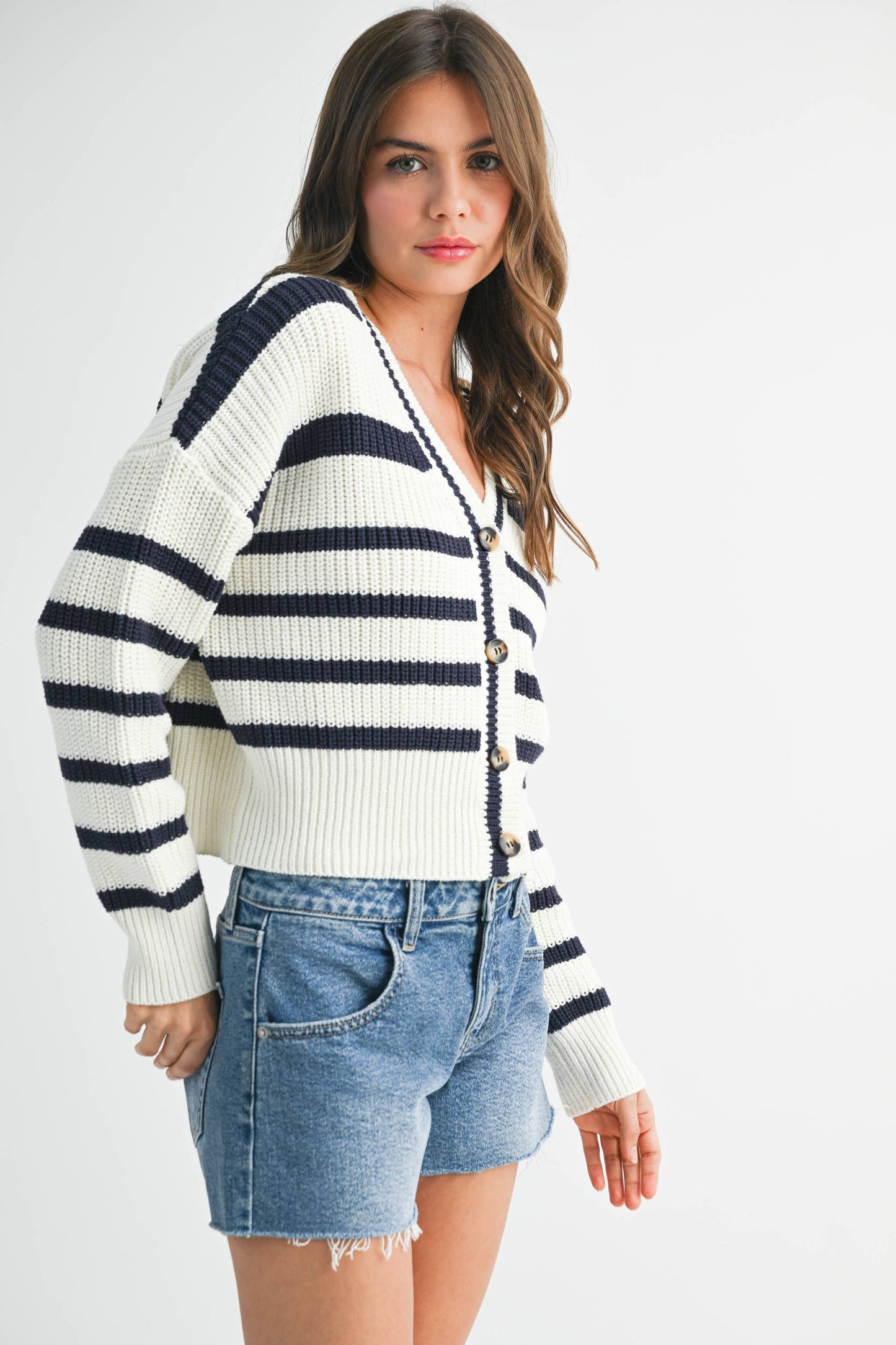Bona Striped Cardigan