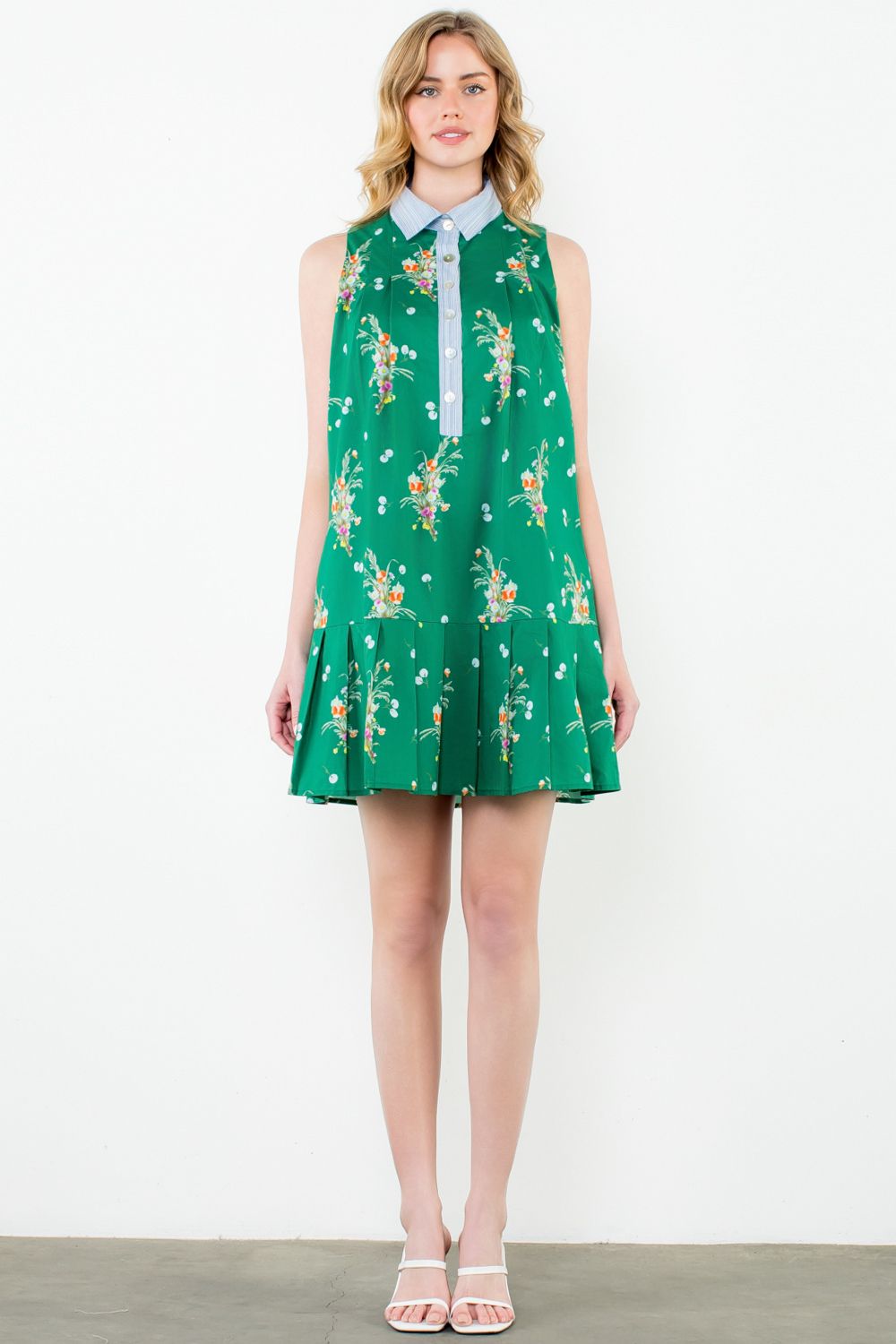 Sleeveless Floral Dress
