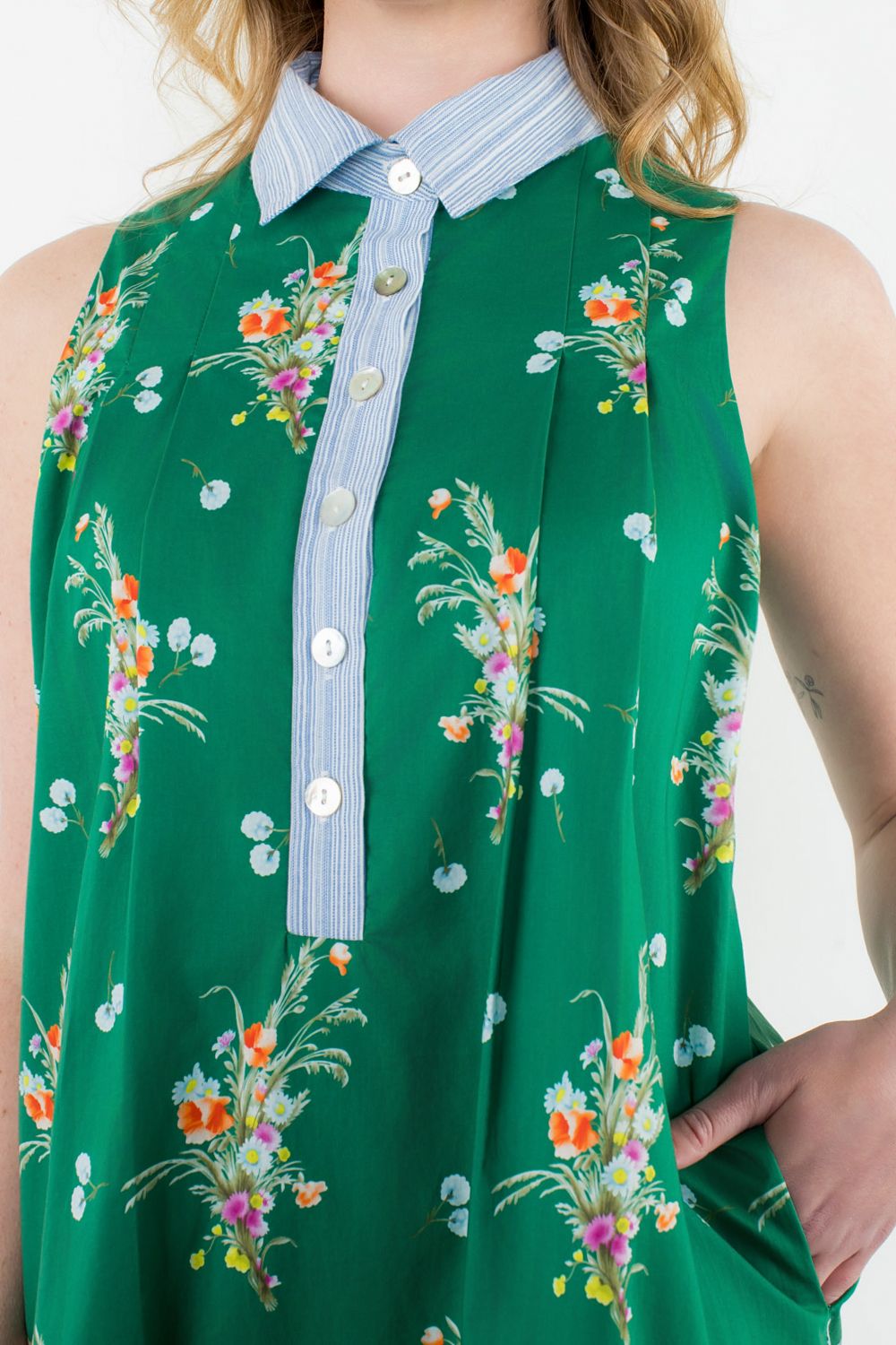 Sleeveless Floral Dress