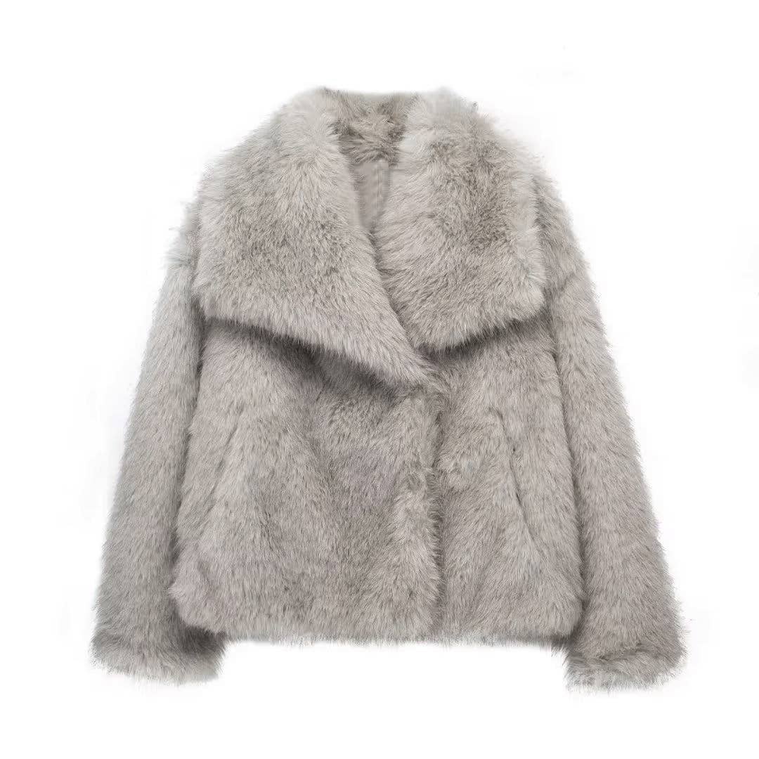 Faux fur coat