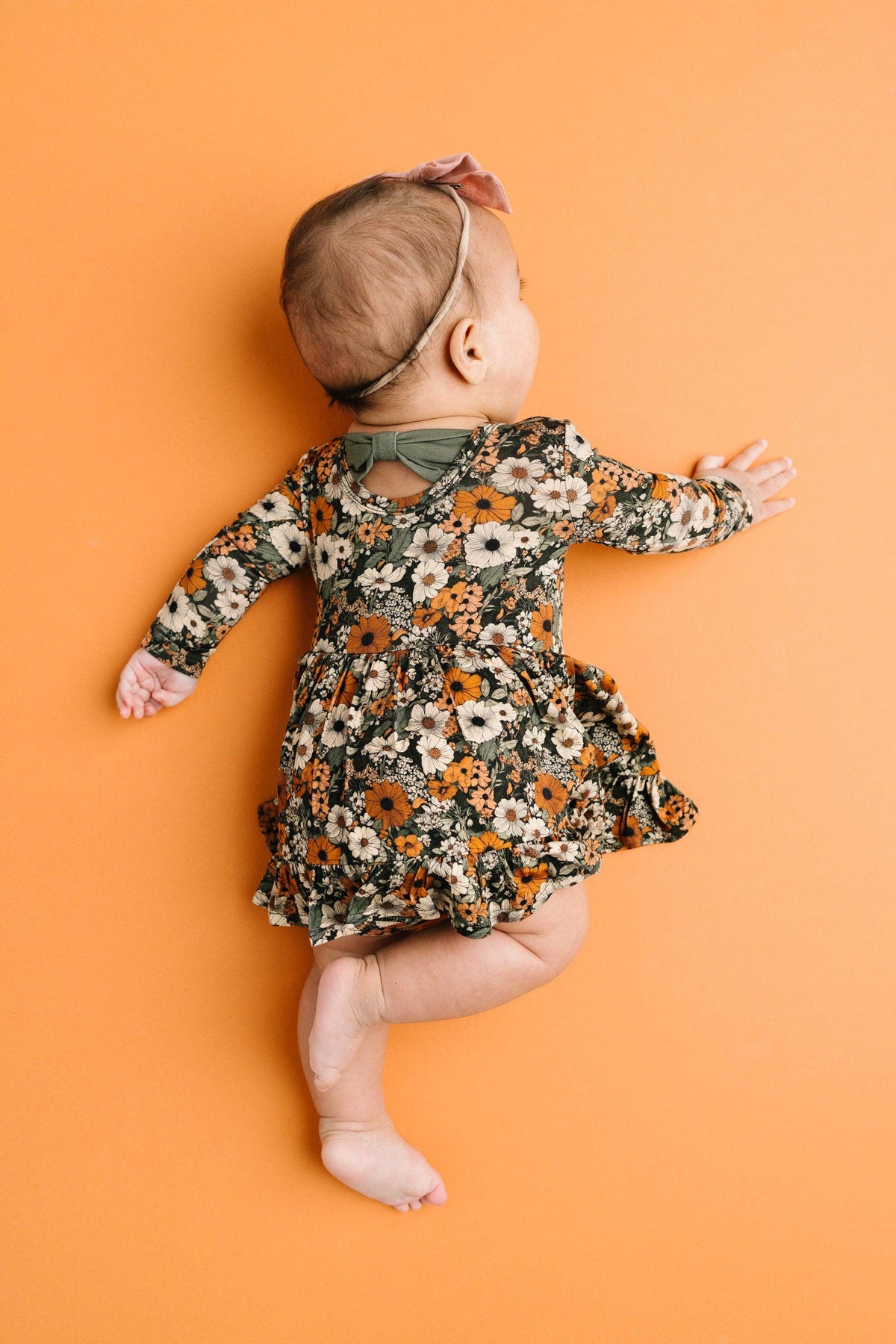 Rustic Blooms Long Sleeve Bodysuit Bamboo Dress