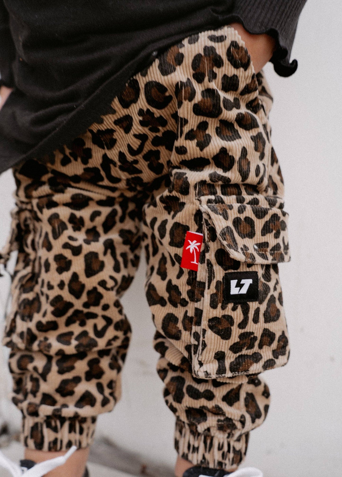 Leopard Cord Cargos