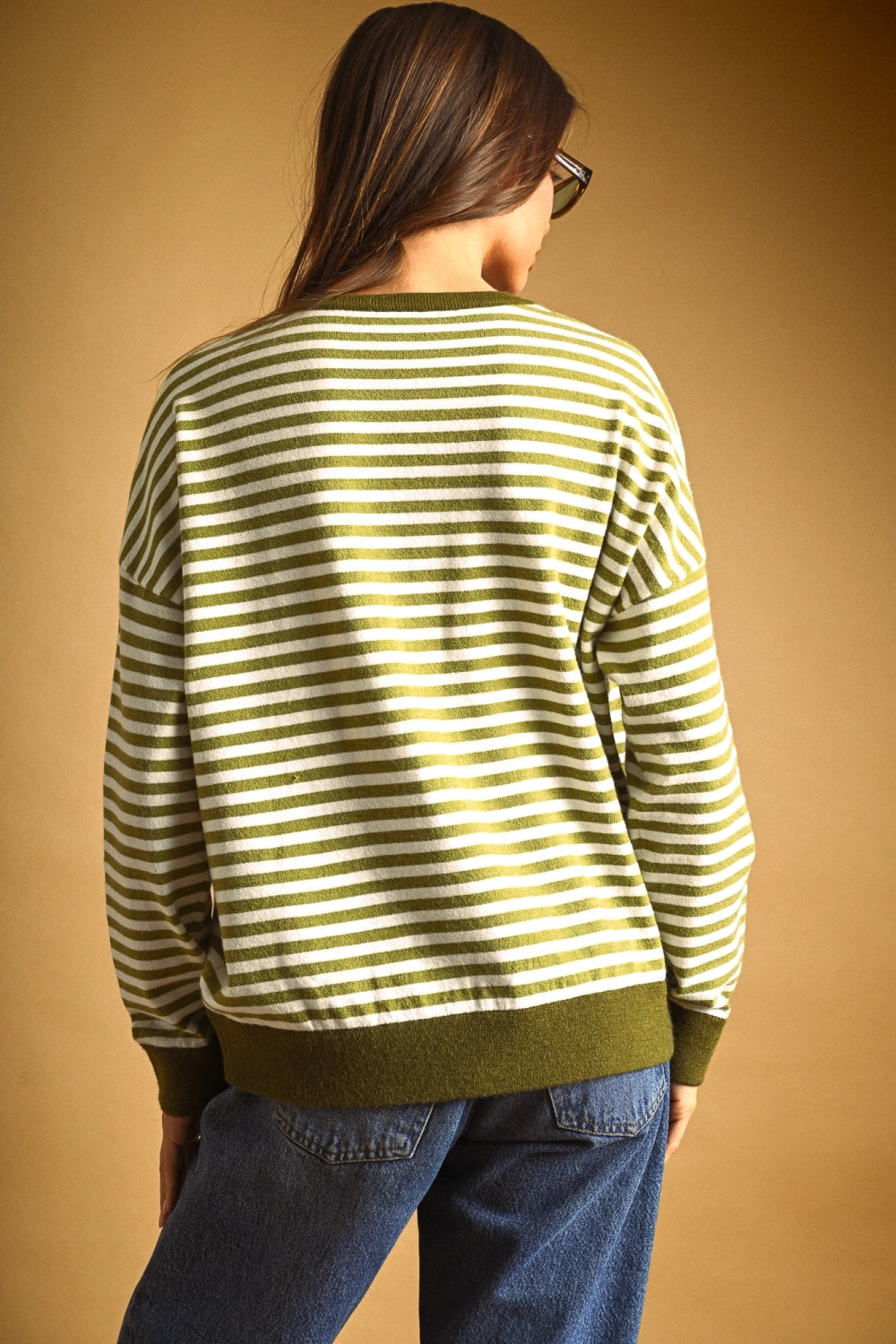 Sage Striped Sweater
