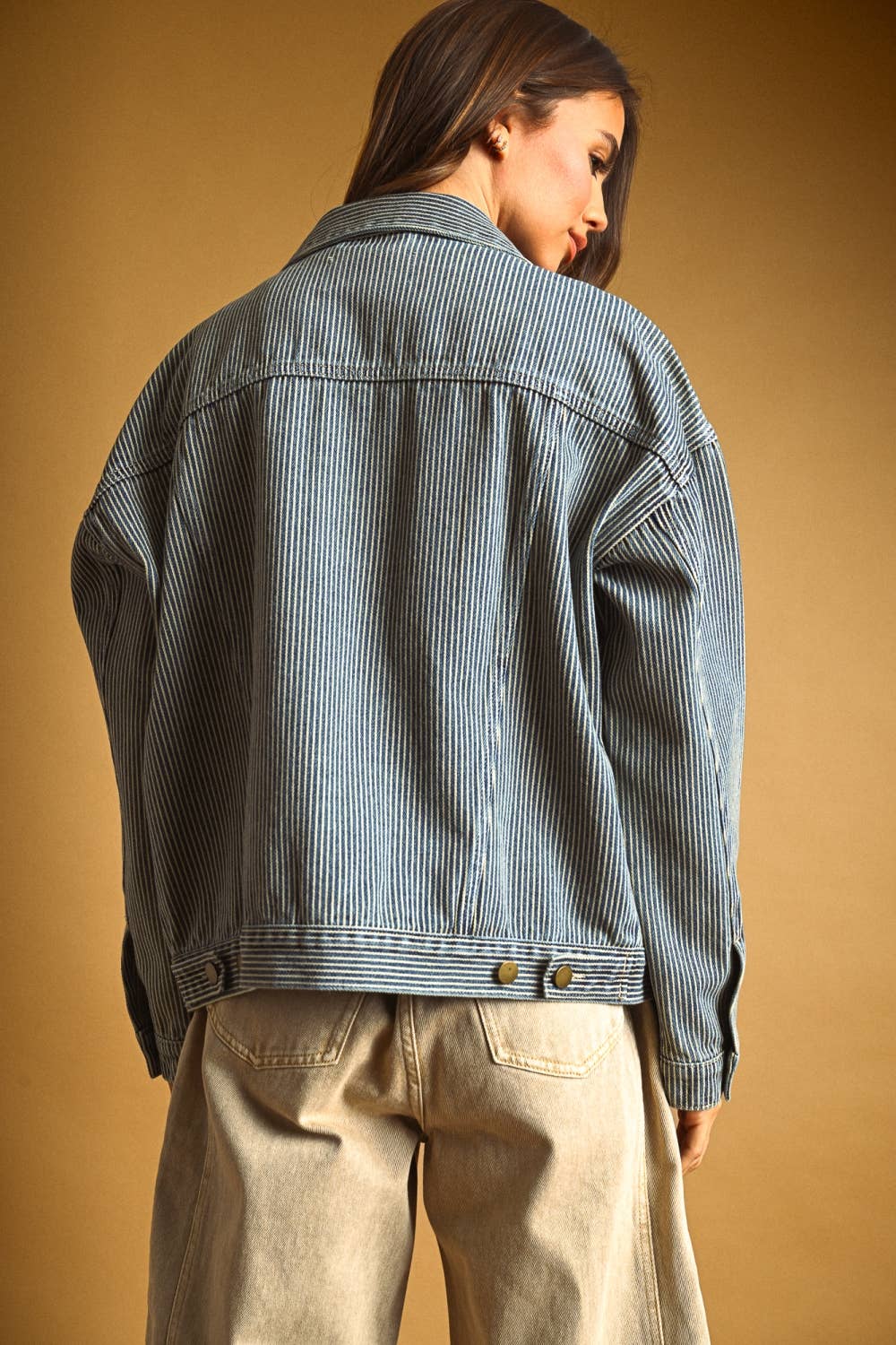 STRIPED DENIM JACKET