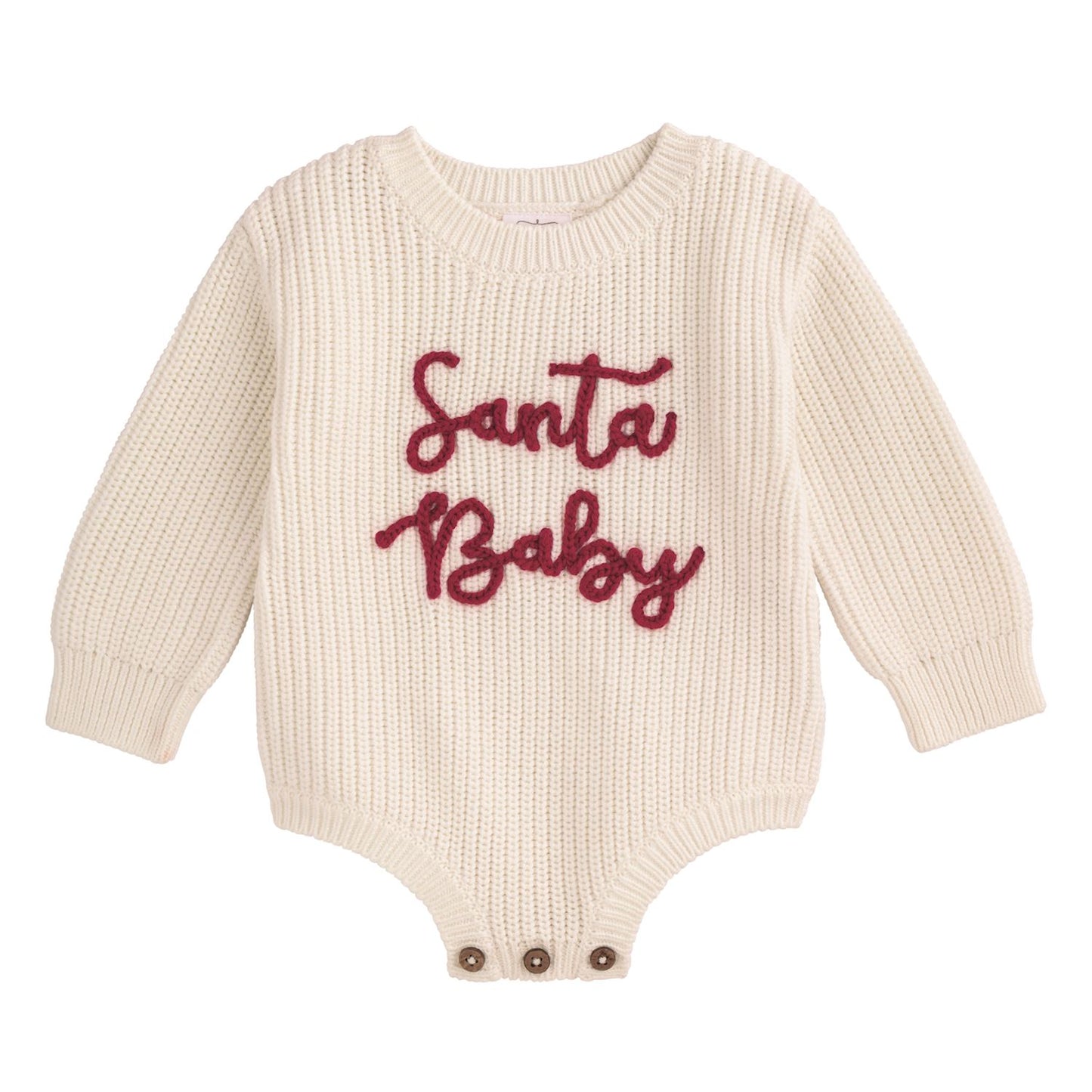 Santa Baby Sweater Onesie